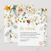 ワイルドフラワ結婚ーの詳細のエンクロージャカード ノートカード (正面/裏面)