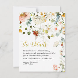 ワイルドフラワ結婚ーの詳細のエンクロージャカード ノートカード