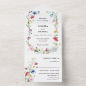 ワイルドフラワ結婚ーズ オールインワン招待状 (内側)