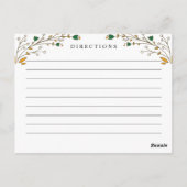 ワイルドフラワ結婚ーズ、ボホフローラレシピカード ポストカード (裏面)