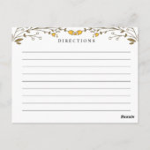 ワイルドフラワ結婚ーズ、ボホフローラレシピカード ポストカード (裏面)