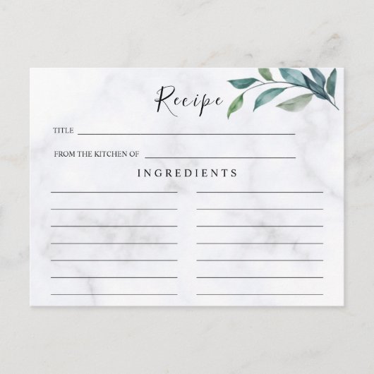 ワイルドフラワ結婚ーズ、ボホレシピカード ポストカード (正面)