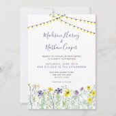 ワイルドフラワ結婚ーフローラお祝い招待状 招待状 (正面)