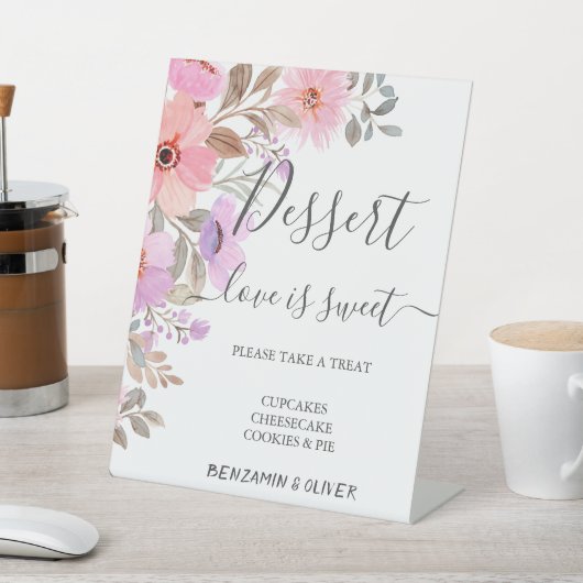 ワイルドフラーエレガントのデザッ結婚トバー 台座サイン (インサイチュ)