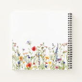 ワイルドフラーカラフルの結婚ゲストブック ノートブック (裏面)