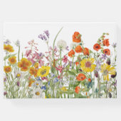 ワイルドフラーパーソナライズされたの結婚ゲストブック ゲストブック (裏面)