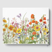 ワイルドフラーパーソナライズされたの結婚ゲストブック ゲストブック (裏面)