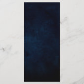 ワイルドフラー素朴カントリーBohoフローラネイビー結婚ズ メニュー (裏面)