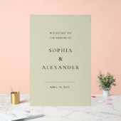 ワイルドフラー結婚のアクリルのサインへようこそ。 アクリルサイン (ウェディング)