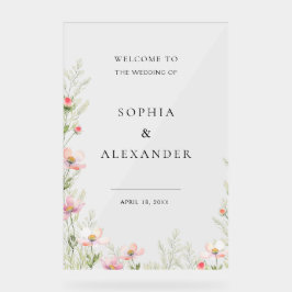 ワイルドフラー結婚のアクリルのサインへようこそ。 アクリルサイン