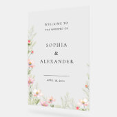 ワイルドフラー結婚のアクリルのサインへようこそ。 アクリルサイン (傾斜)