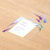 ワイルドフラー結婚の水彩peri Arch ID954 アクリル招待状 (レイダウン)