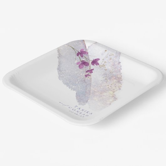 ワイルドフラー結婚の水色絵を描Str Peri ID954 ペーパープレート (傾斜あり)