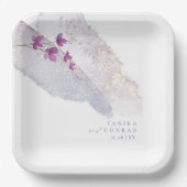 ワイルドフラー結婚の水色絵を描Str Peri ID954 ペーパープレート (正面)