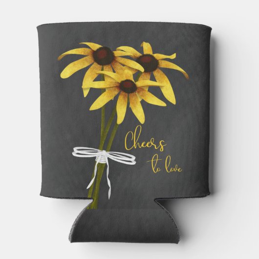 ワイルドフラー結婚ズお祝いブラックアイドスーザン 缶クーラー (裏面)