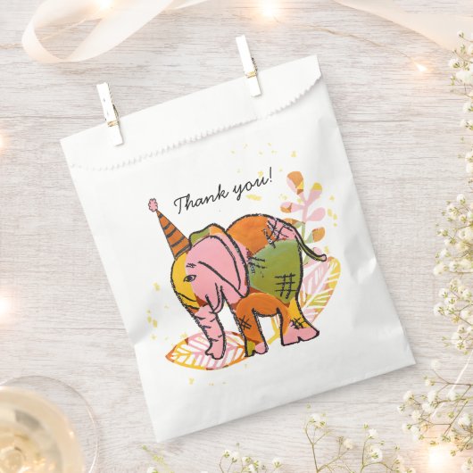 ワイルドフリーのサファリ10代のの共同誕生日パーティー フェイバーバッグ (クリップ留めされた状態)