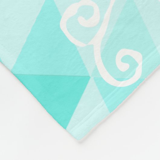 ワイルドフリーのミント抽象芸術三角形パターン フリースブランケット (角)