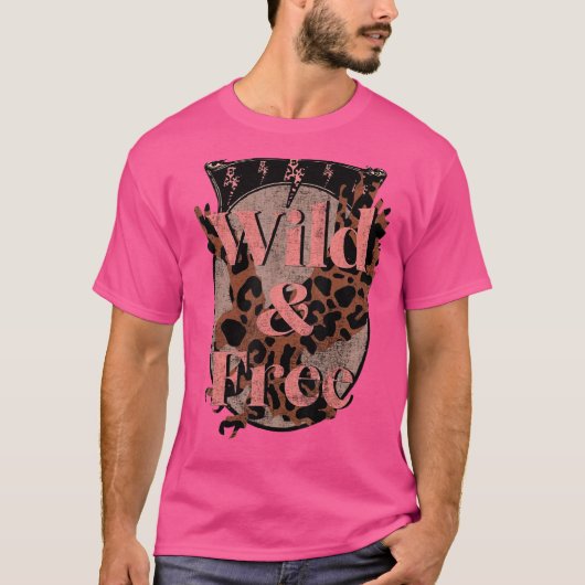 ワイルドフリーイーグルチータヒョウレトロ Tシャツ (正面)