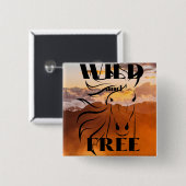 ワイルドフリーボタン 缶バッジ (正面&裏面)