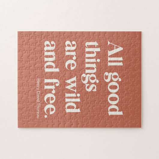 ワイルドフリー感動的ポジティビティ引用文 ジグソーパズル (横)