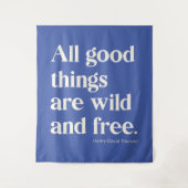 ワイルドフリー感動的ポジティビティ引用文 タペストリー (正面)