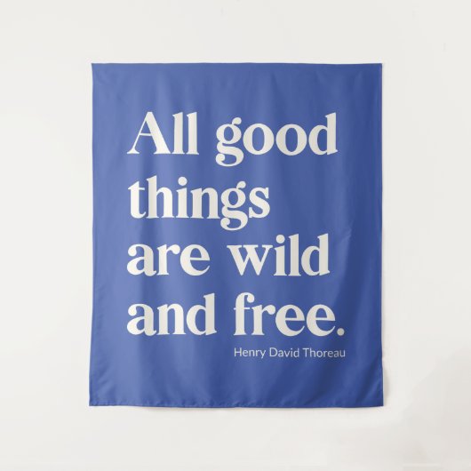 ワイルドフリー感動的ポジティビティ引用文 タペストリー (正面)