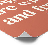 ワイルドフリー感動的ポジティビティ引用文 ポスター (角)