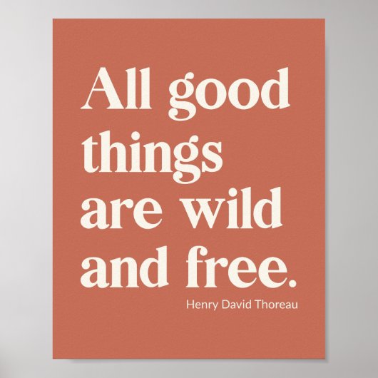 ワイルドフリー感動的ポジティビティ引用文 ポスター (正面)