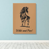 ワイルドフリー馬プレミアムキャンバスプリント（光沢） キャンバスプリント (インサイチュ (ウッドフロア))