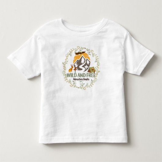 ワイルドフリー – アドベンチャーが幼児Tシャツを待ち望む トドラーTシャツ (正面)