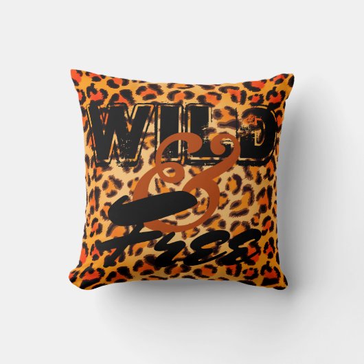 ワイルドフリー – Leopard Print クッション (正面)