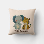 ワイルドフレンズエレファント&タイガー | キッズルームデコール クッション (裏面)