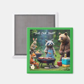 「ワイルドフレンズBBQ株式会社」 マグネット (正面/裏面)