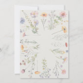 ワイルドフローラフレームワイルドフラワー1stバースデーガール 招待状 (裏面)