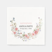 ワイルドフローラブーケバビシャワー スタンダードカクテルナプキン (正面)