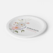 ワイルドフローラブーケバビシャワー ペーパープレート (アングル)