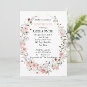 ワイルドフローラブーケバビシャワー 招待状 (スタンド正面)