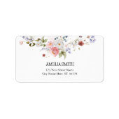 ワイルドフローラブーケベビーシャワー ラベル (正面)