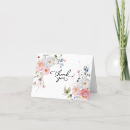 ワイルドフローラルの花 サンキューカード