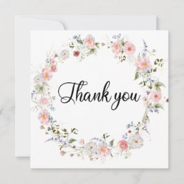 ワイルドフローラルの花 サンキューカード