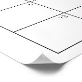 ワイルドフローラル赤ちゃんシャワー推定期日カレンダーPos ポスター (角)