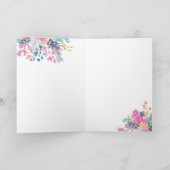 ワイルドフローラ水カラー誕生日7フォトグリッド カード (内部)