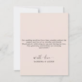 ワイルドフローラ結婚牧草地の写真 サンキューカード (裏面)