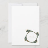 ワイルドブライダルシャワー |羽毛水色円 招待状 (裏面)