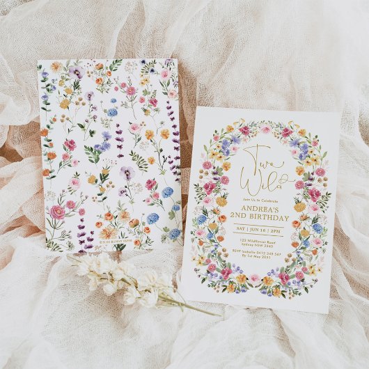 ワイルドブライトワイルドフラワーガーデン2nd誕生日 招待状