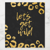 ワイルドブラックと金ゴールドバチェロレッテ ワインラベル (シングルラベル)