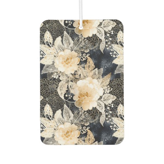 ワイルドブラッククリームヒョウ動物フローラ カーエアーフレッシュナー (正面)