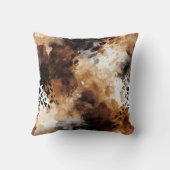 ワイルドブラッククリームヒョウ動物フローラ クッション (裏面)