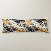 ワイルドブラッククリームヒョウ動物フローラ ボディピロー (裏面)