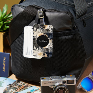 ワイルドブラッククリームヒョウ動物フローラ ラゲッジタグ